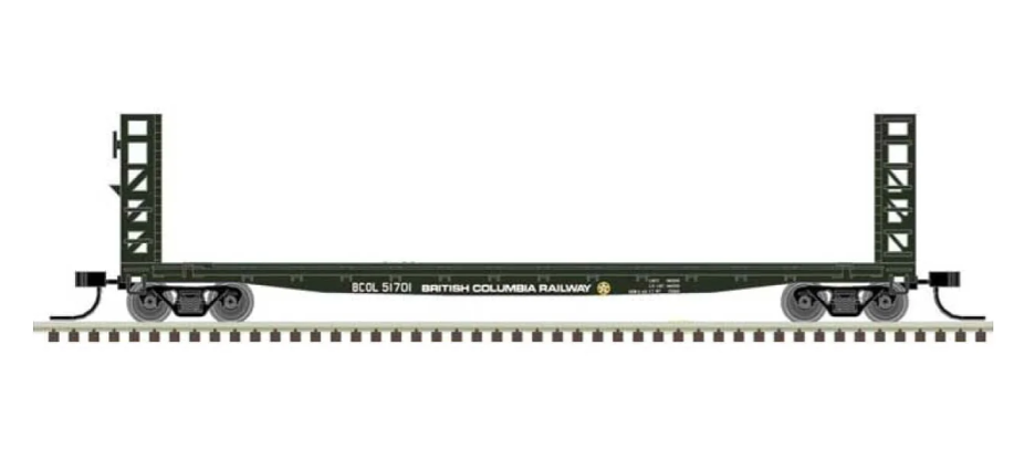 N 48' GSI Bulkhead Flat Car=BC Rail