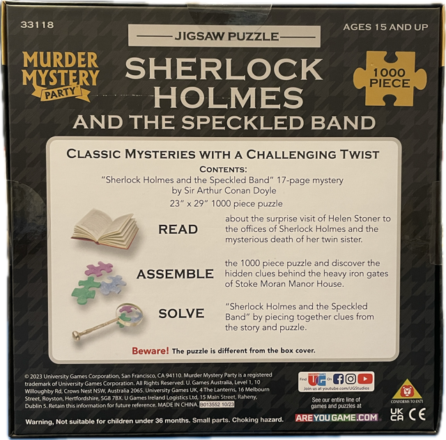 Sherlock Holmes & The Speckled Band 1000pc