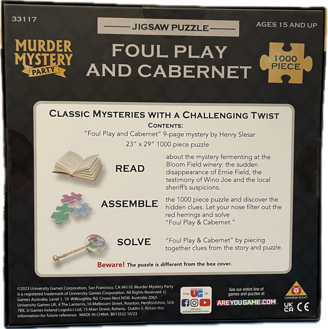 Foul Play & Cabernet 1000pc
