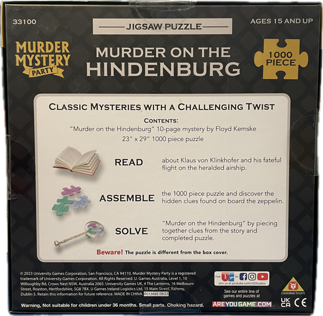Murder on the Hindenburg Mystery 1000pc