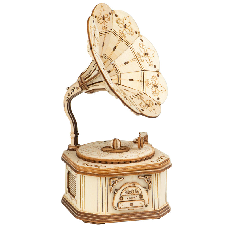 3D Wooden Puzzle Gramophone