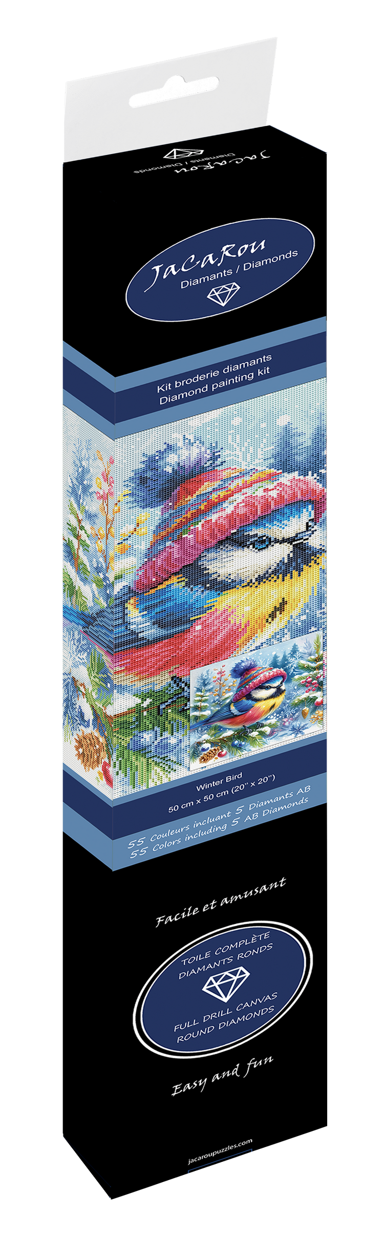 Diamonds Winter Bird 20X20"