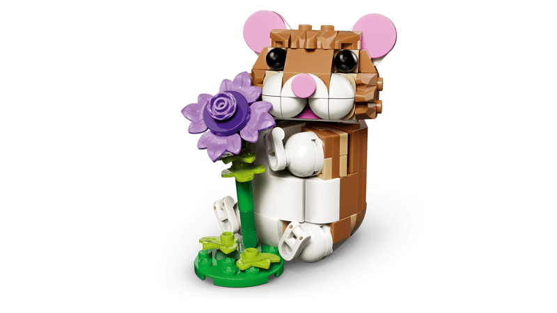 Creator Cute Hamster with a Flower