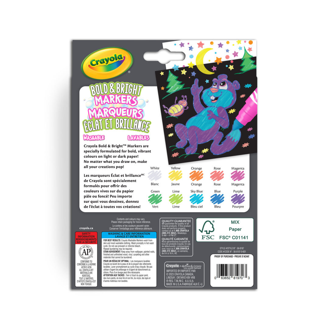 Bold & Bright Washable Markers 10pc