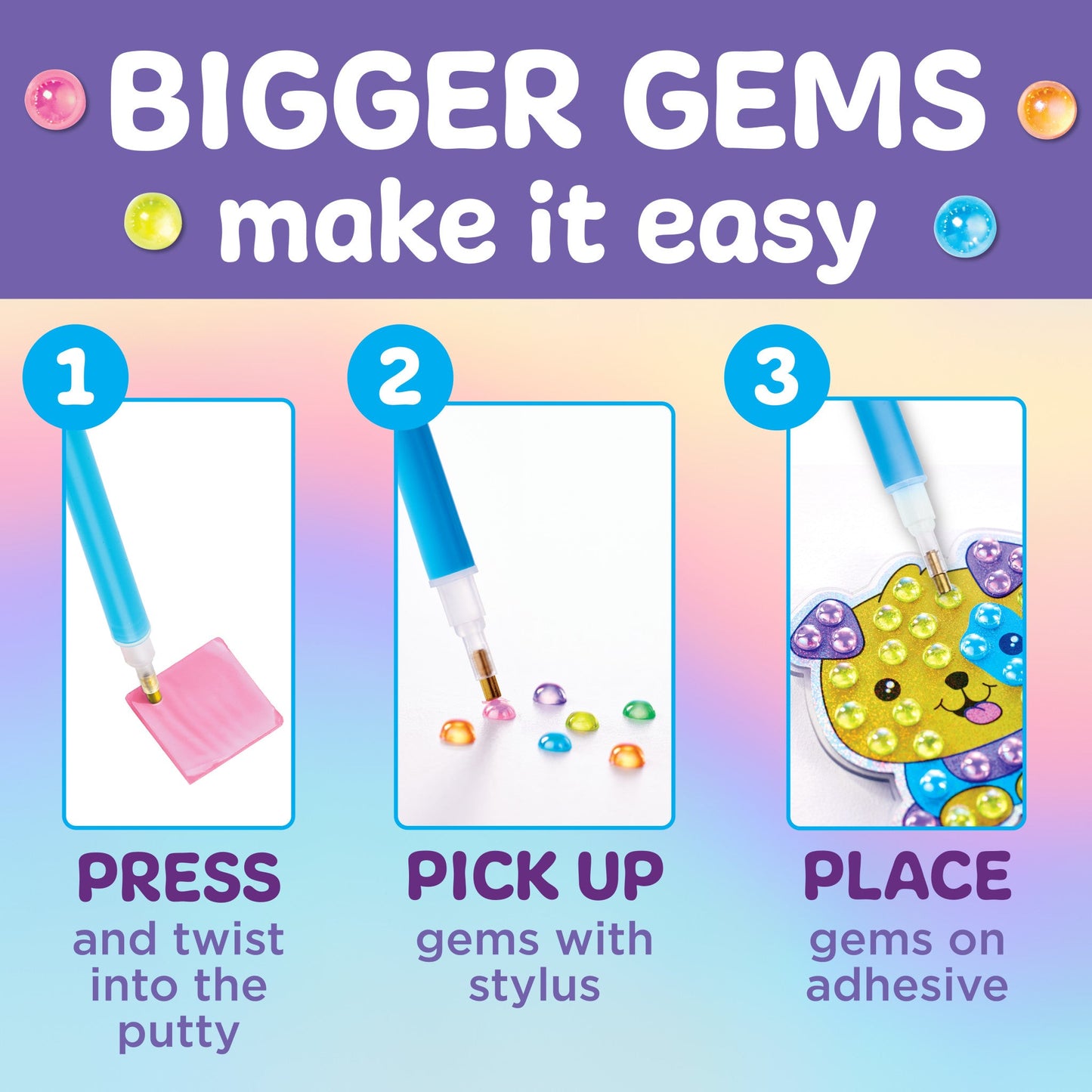 Bubble Gems Puppy Dog Backpack Keychain