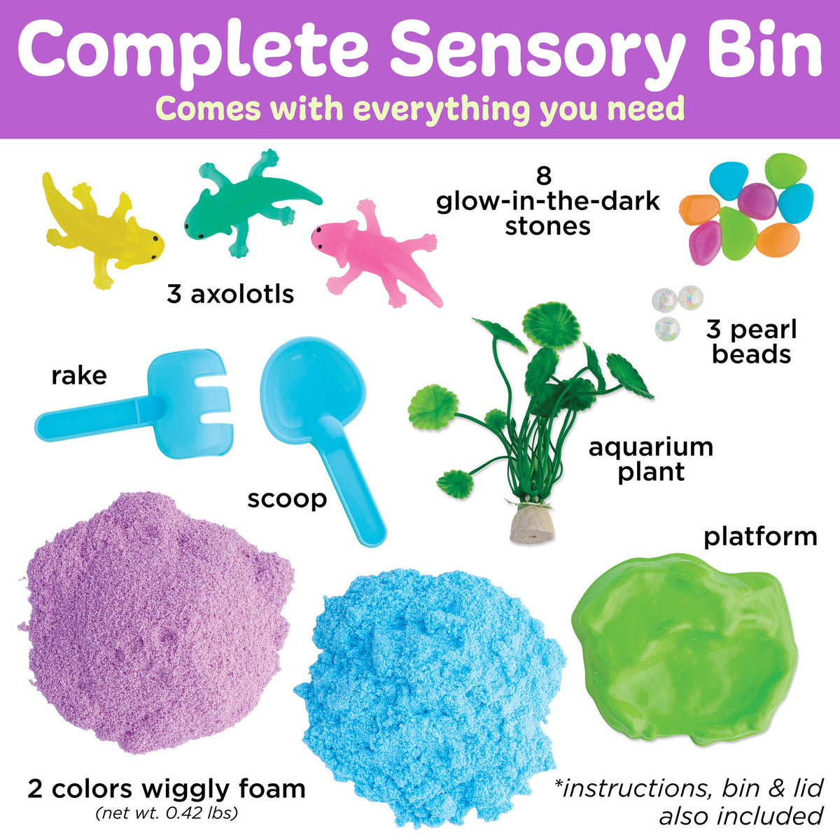 Sensory Bin Axolotl