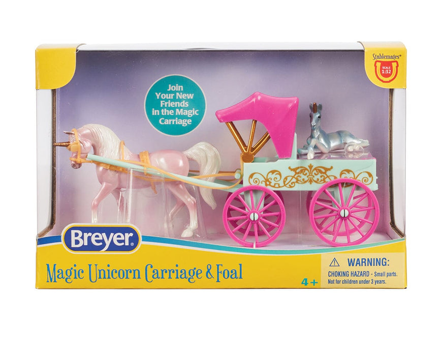 Magic Unicorn Carriage & Foal 1/32