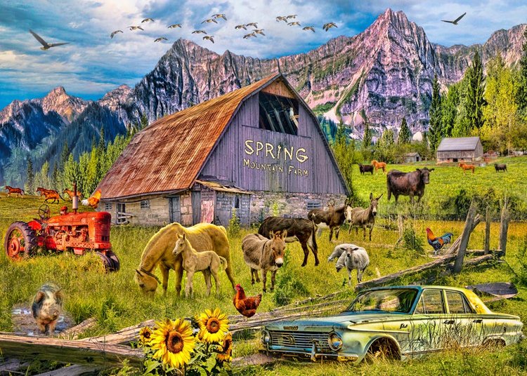 Spring Mountain Farm 1000pc