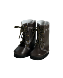 Brown Knee High Lace Up Boot (18").