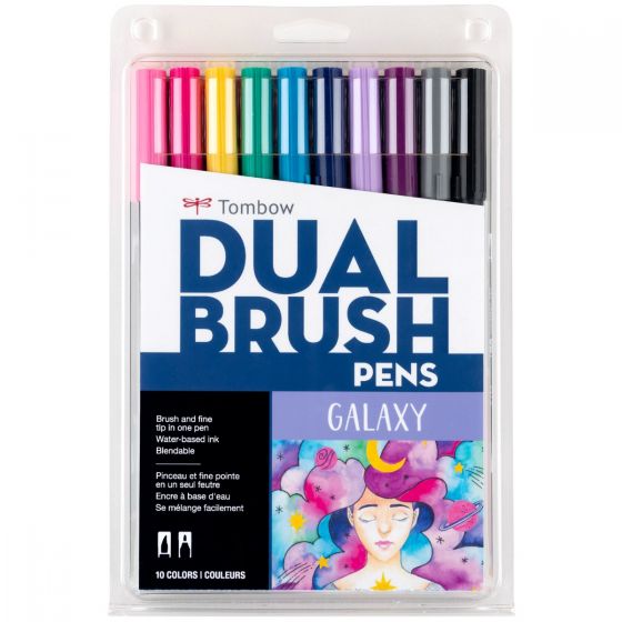 Dual Brush Pens Galaxy 10pc