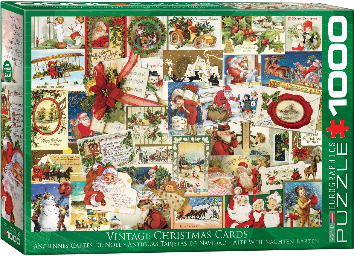 Vintage Christmas Cards 1000pc
