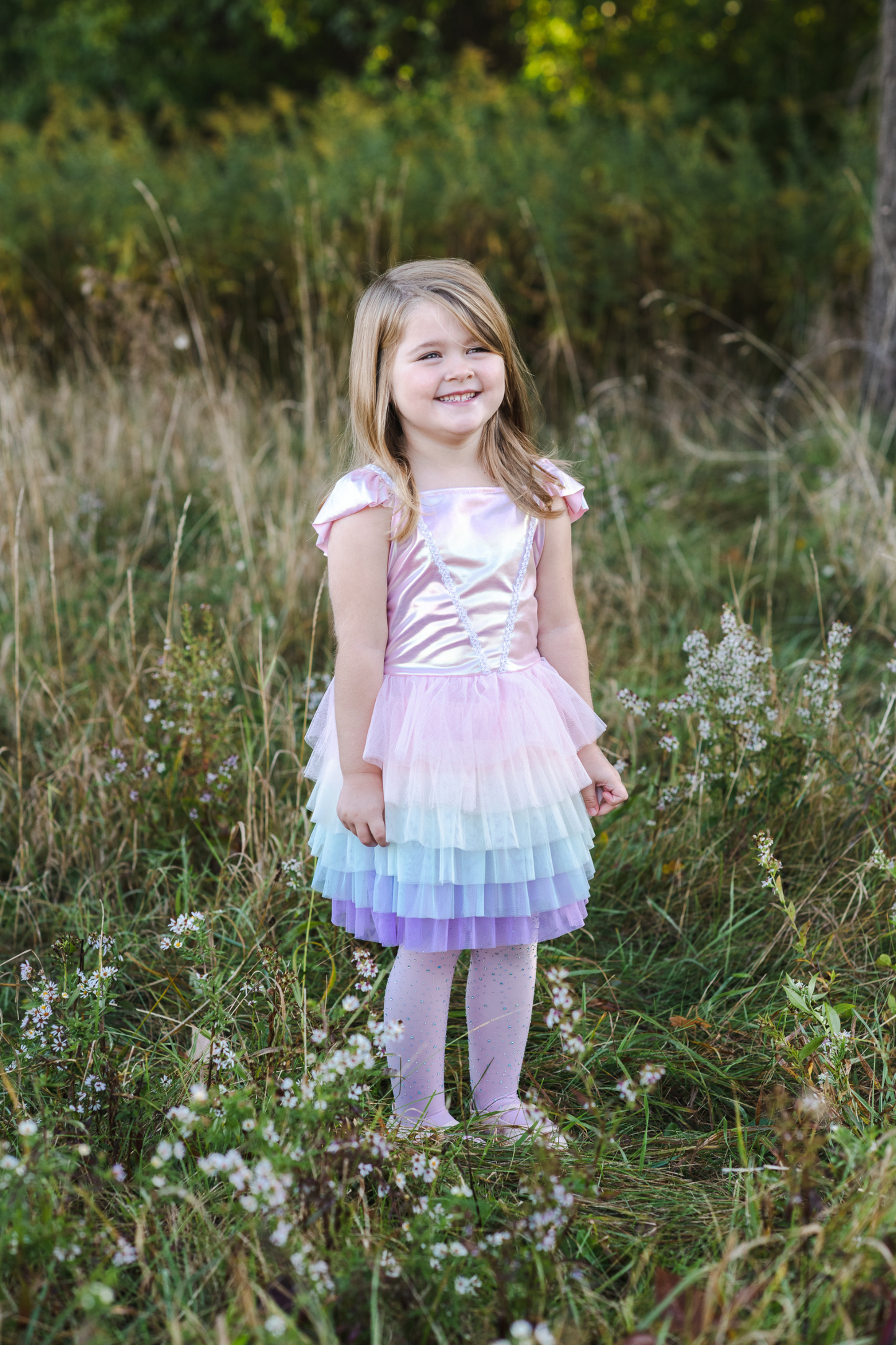 Rainbow Ruffle Tutu Dress Size 5-6