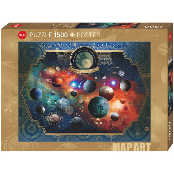 Space World Map Art 1500pc