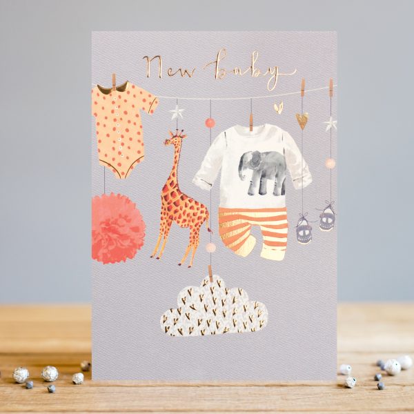 Apricot New Baby Card
