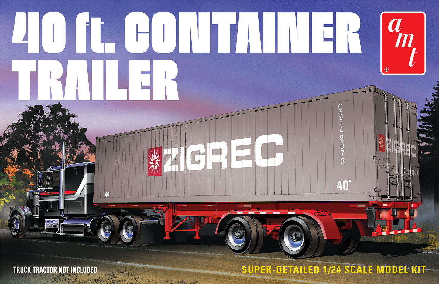 40' Semi Container Trailer 1/24