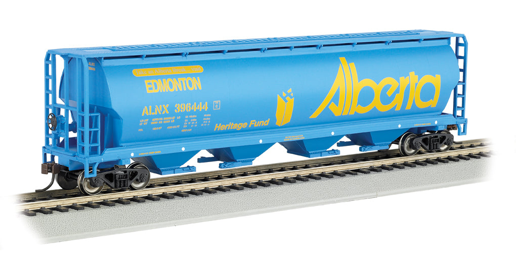 Canadian 4-Bay Cylinder Grain Hopper Alb