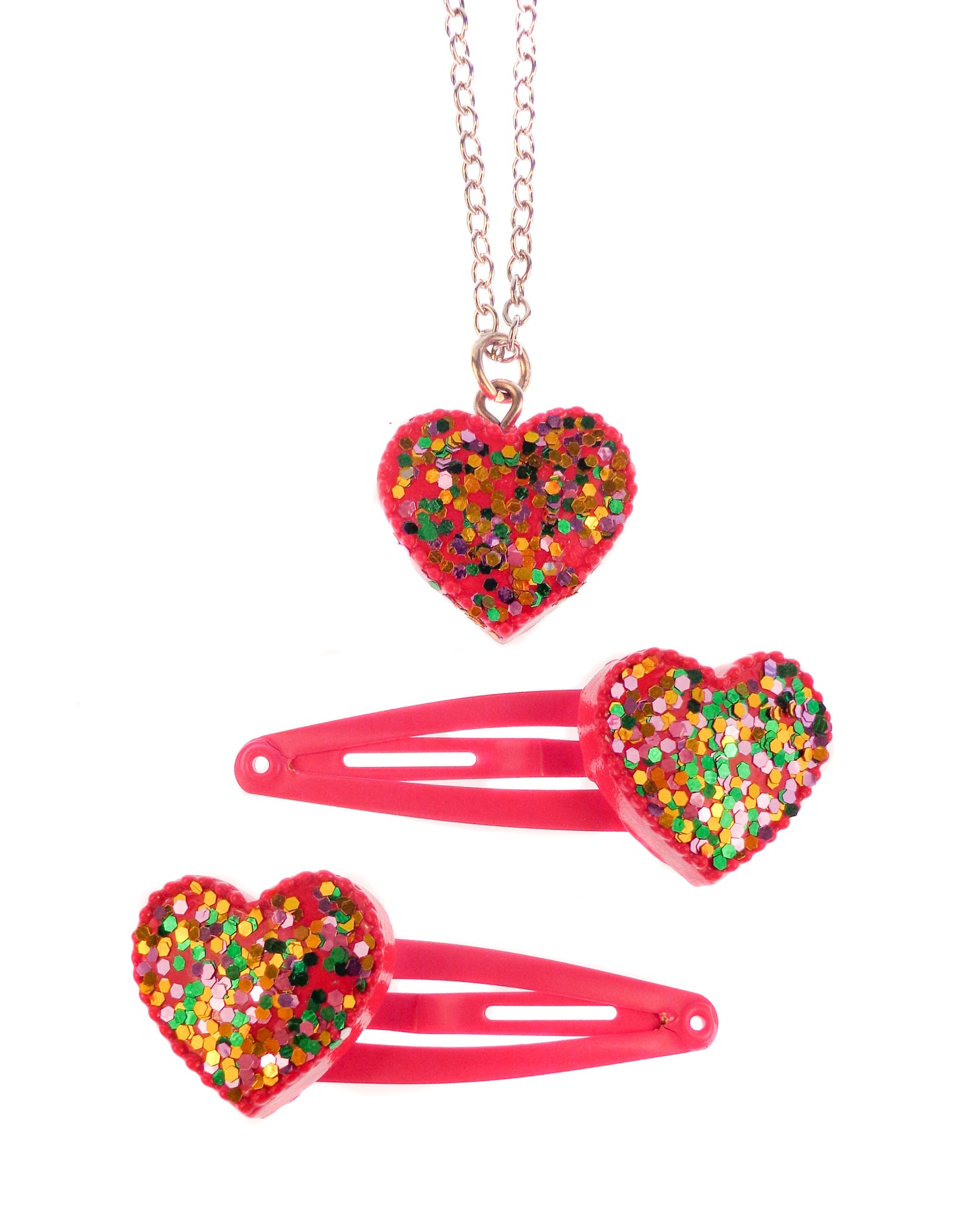 Sparkle Snap Clips & Necklace