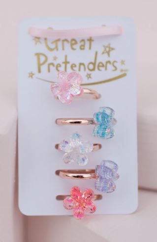 Boutique Shimmer & Flower Rings