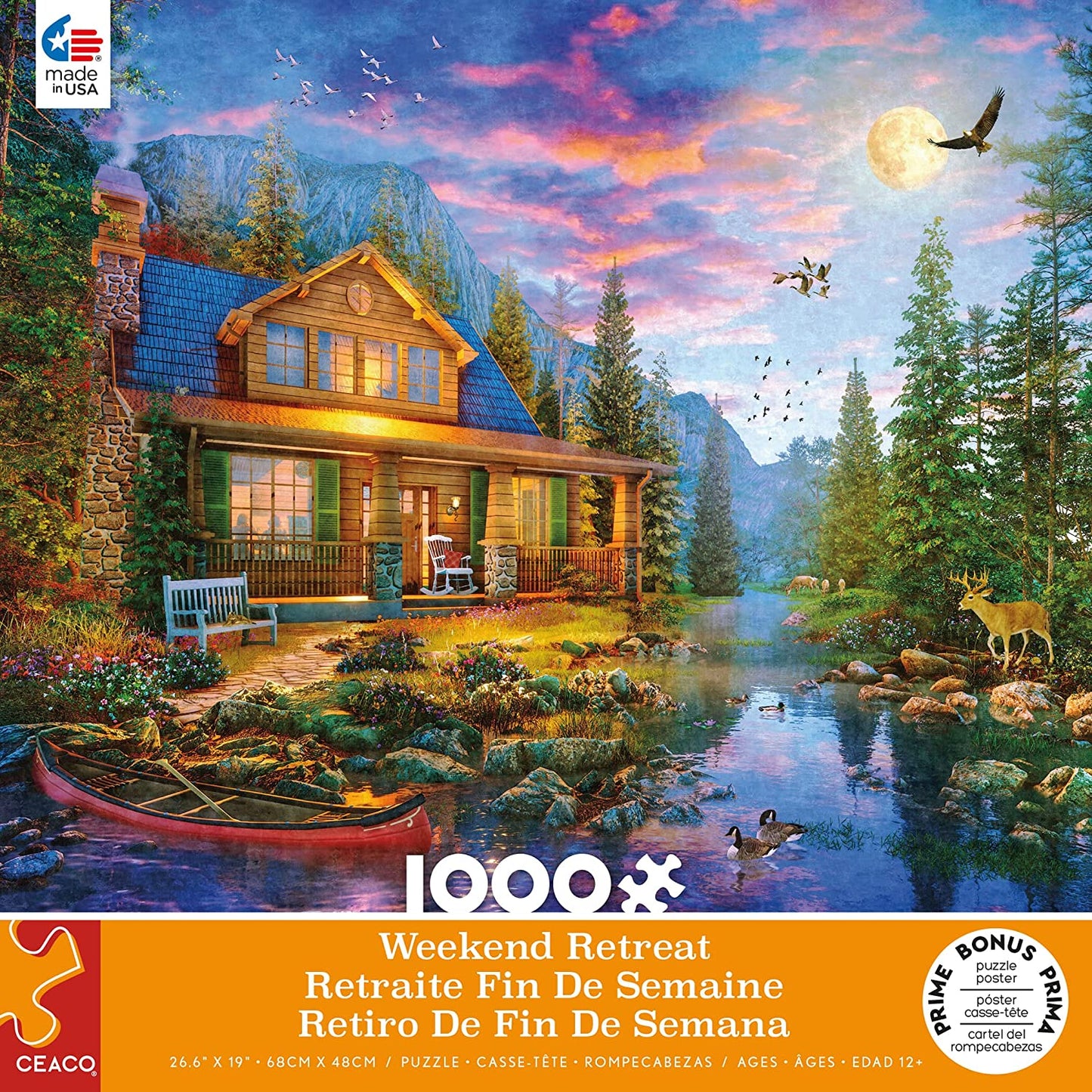 Moonlit Cabin Retreat 1000pcs