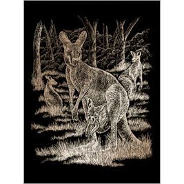 COPPER FOIL KANGAROO & BABY