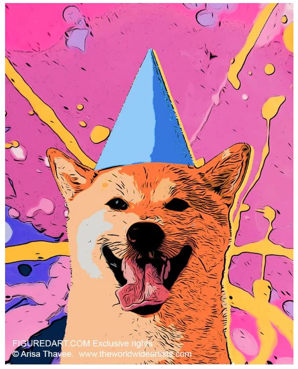 Happy Dog Frame 15.7X19.6"