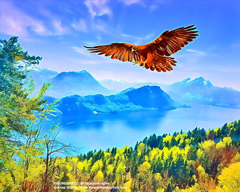 Soaring Eagle Framed 15.7X19.6