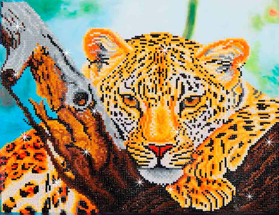 Diamond Dotz Leopard Look 18X14".