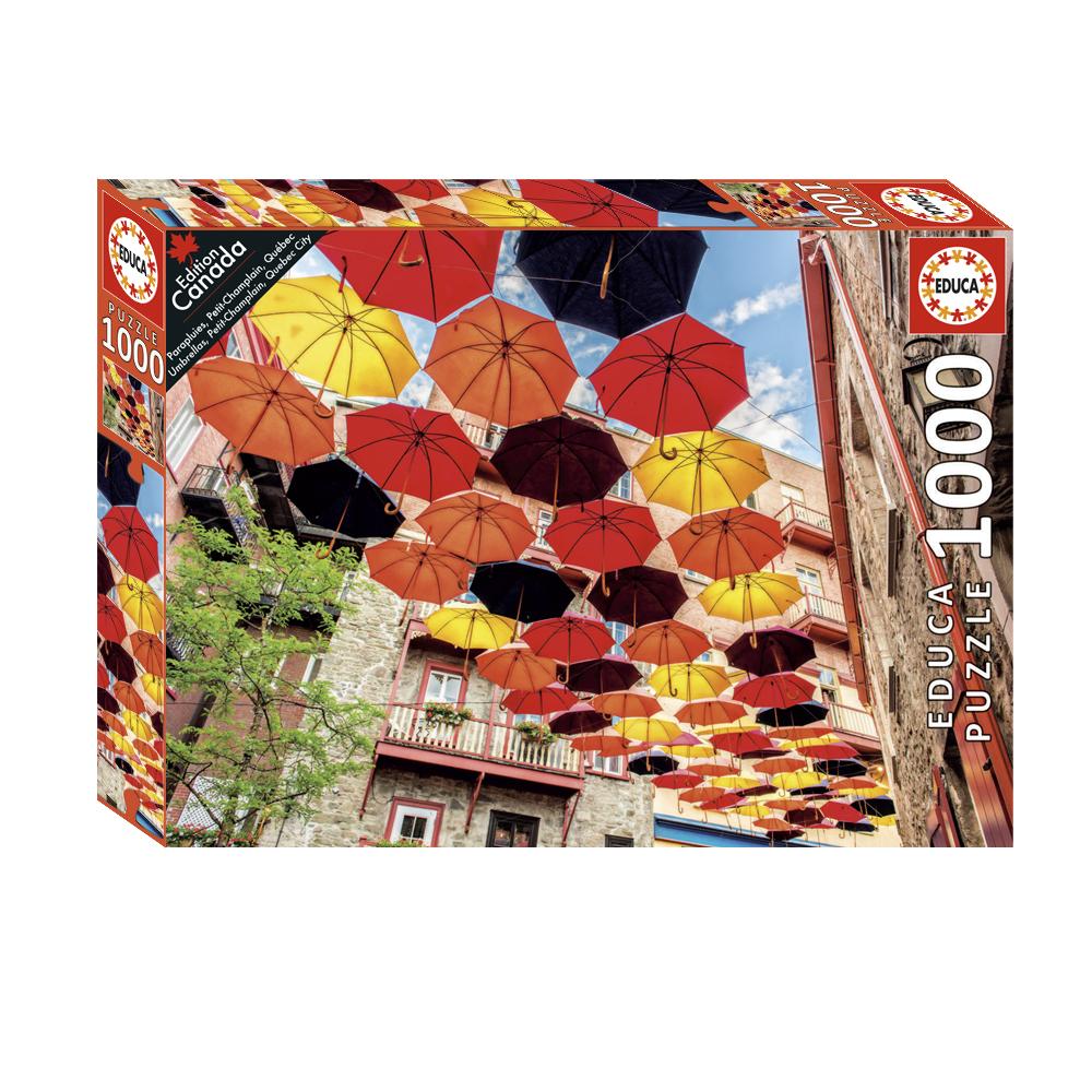 Umbrellas in Petit Champlain 1000pc
