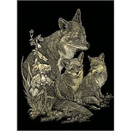 GOLD FOIL FOX & CUBS