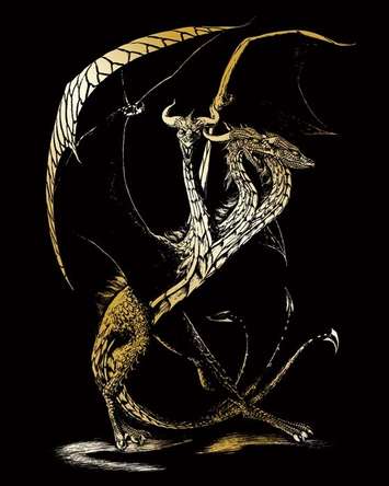 GOLD FOIL 3 HEADED DRAGON