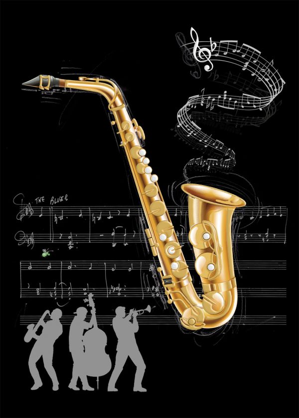 Jewels Saxophone Card
