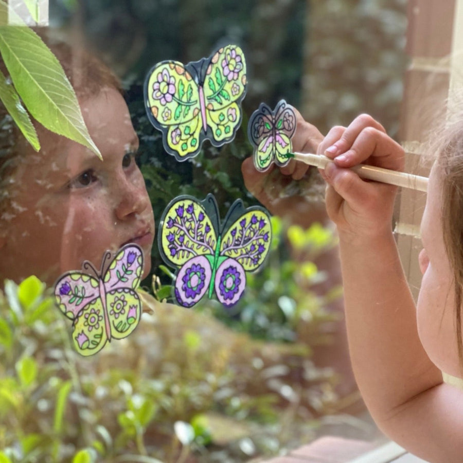 Moveable Window Art Butterflies