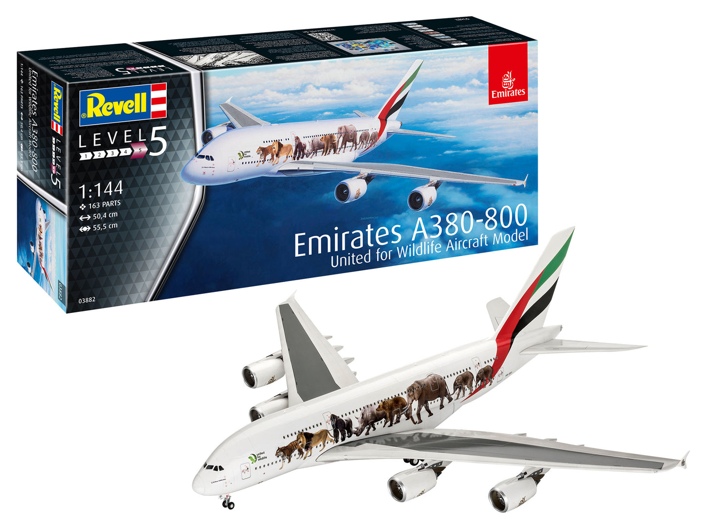 Emirates A380-800 Wildlife 1/144 Level 5
