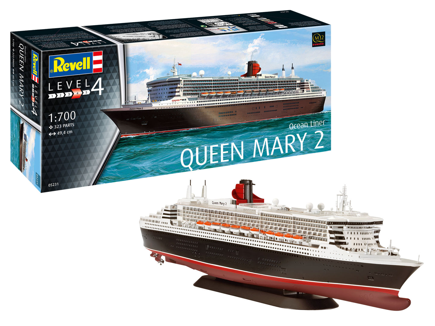 Queen Mary 2 Ocean Liner 1/700