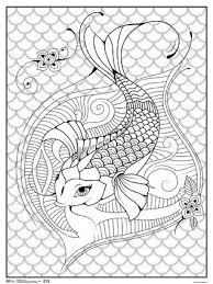 Koi Fish Coloring Poster