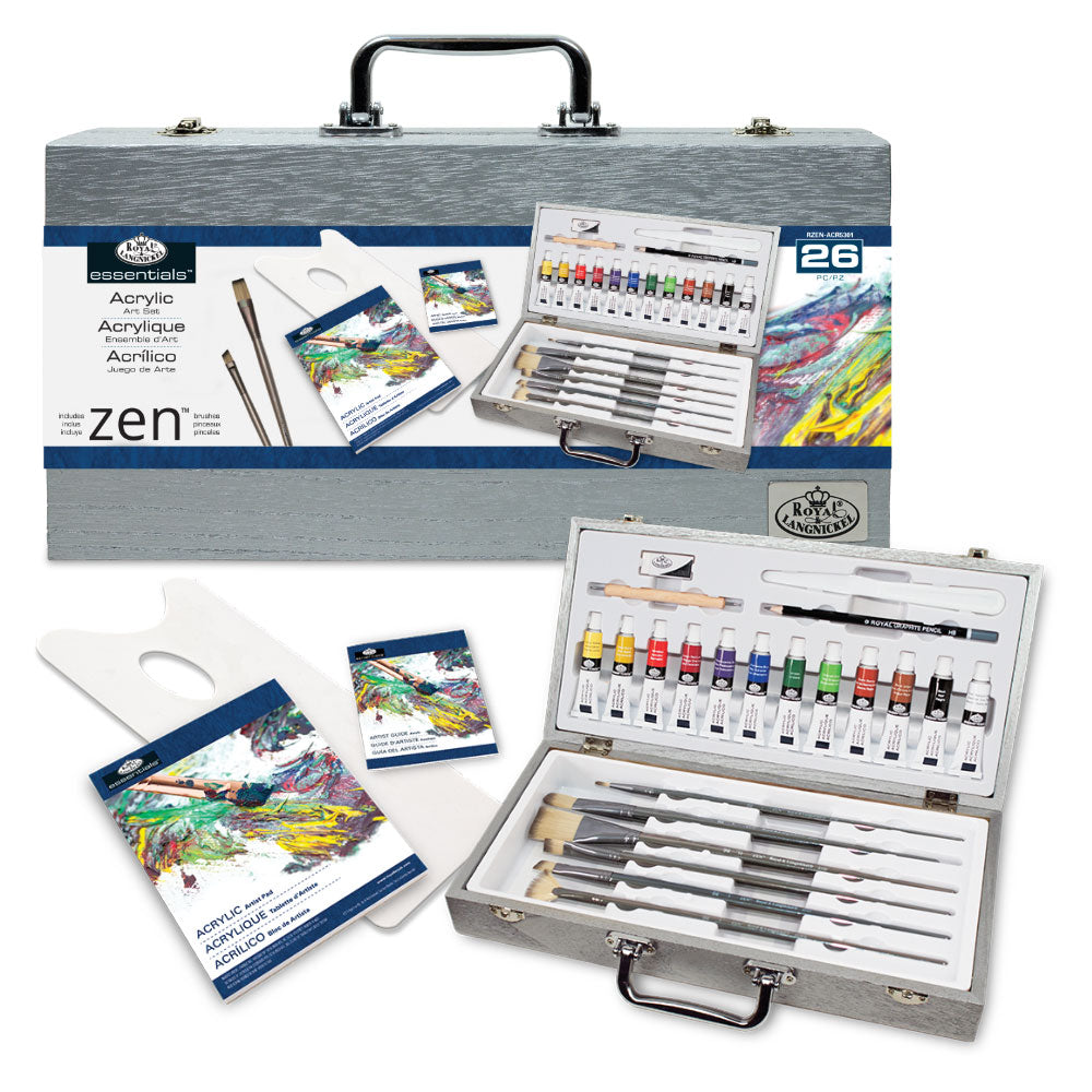 Acrylic Art Set with Zen Brushes 26pc.
