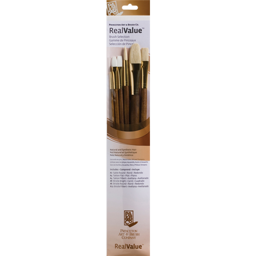 6pc Brush set Bristle & Taklon