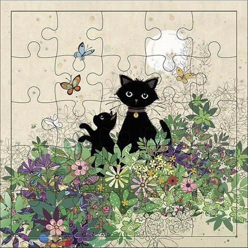 Cats in the Garden 25pc Puzzle with Card & Envelope