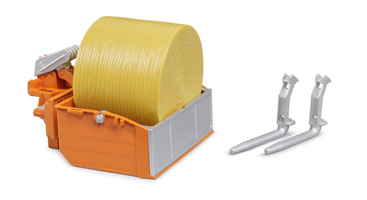 Accessory Tractor Loading Box with Forks and Bale