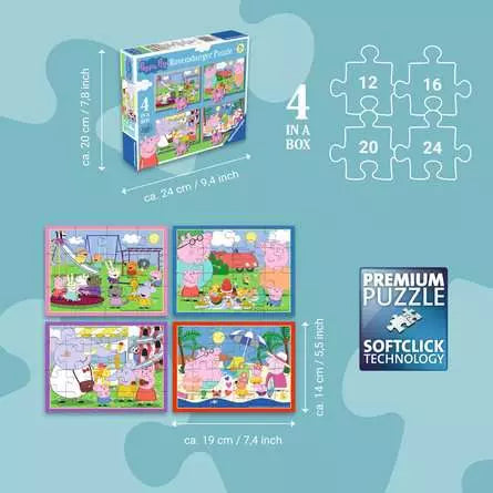 Peppa Pig Fun Days Out 12/16/20/24pc jigsaw puzzles