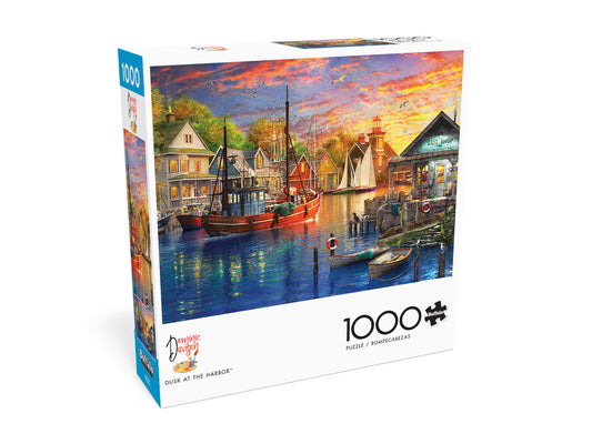 Dominic Davidson Dusk at the Harbour 1000pc