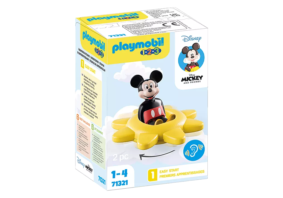 123 Disney Mickey's Spinning Sun with Rattle Feature