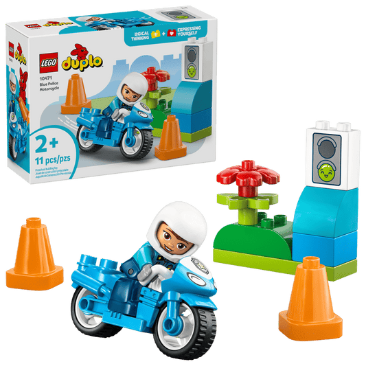 Duplo Blue Police Motorcycle