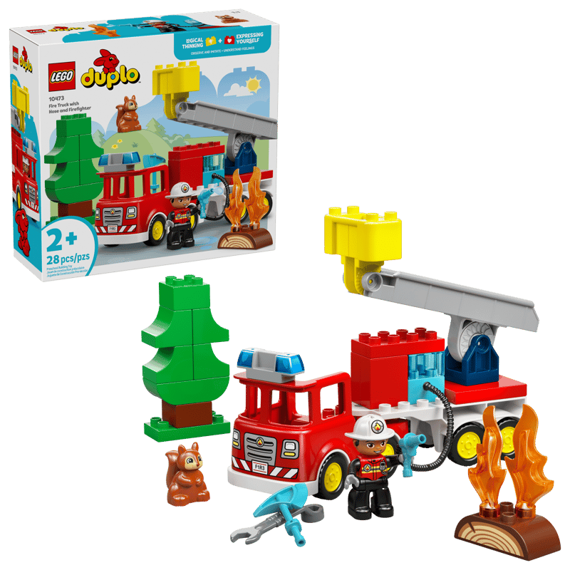 Duplo Fire Truck with Hose and Firefighter