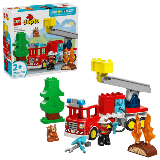Duplo Fire Truck with Hose and Firefighter
