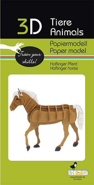 3D Paper Model Halfinger Horse