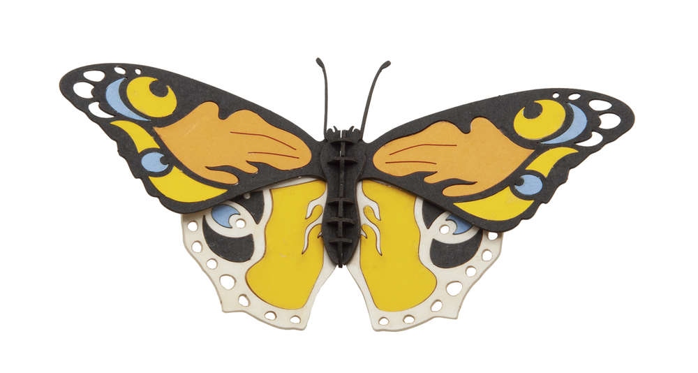 3D Paper Model Colorful Butterfly