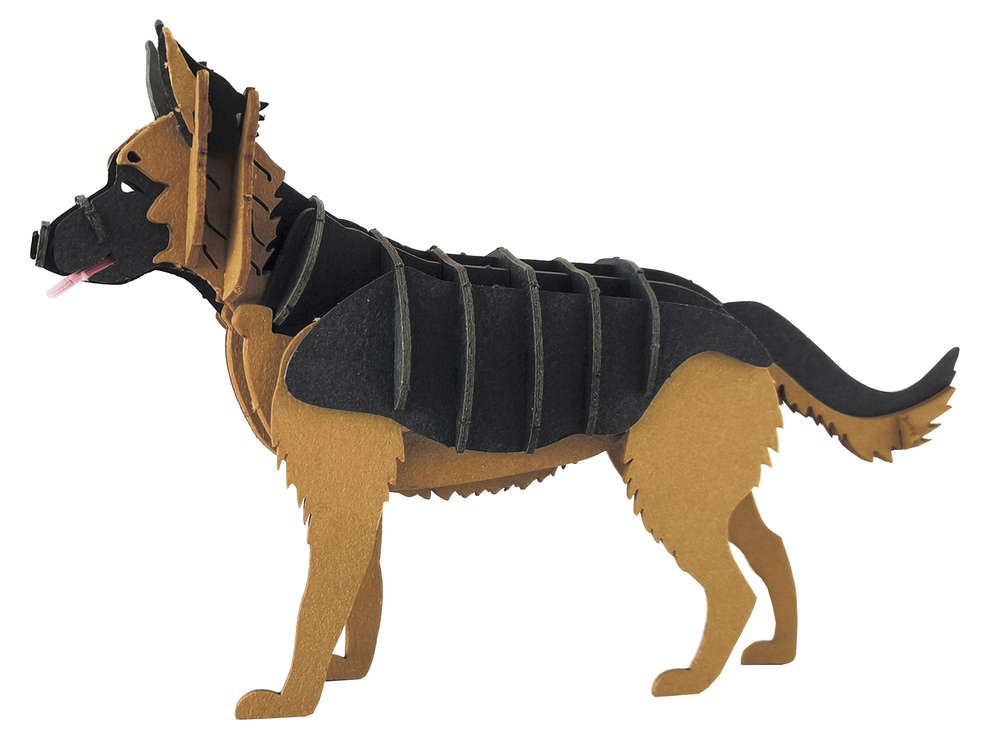 3D Paper Model German Shepherd