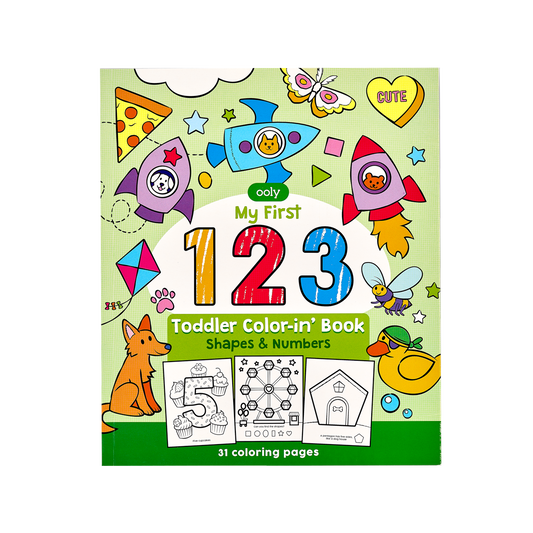 My First 123 Toddler Color-In' Book Shapes & Numbers