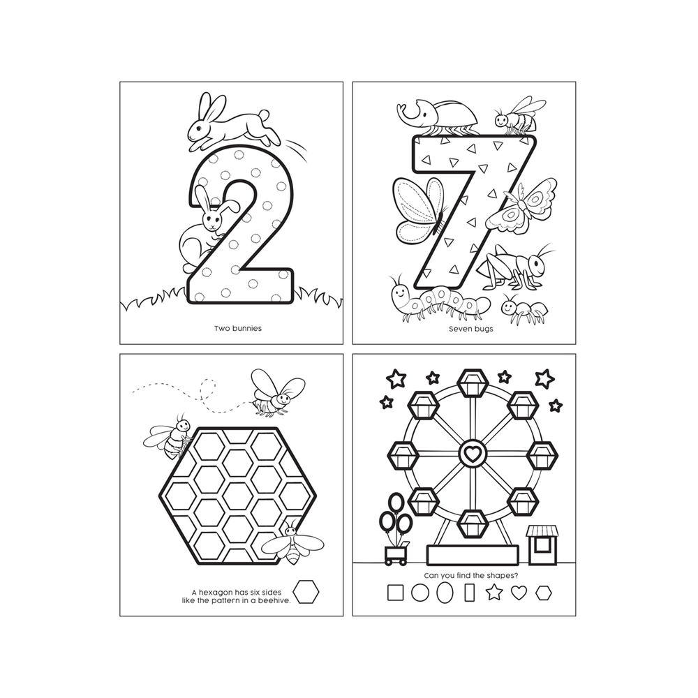 My First 123 Toddler Color-In' Book Shapes & Numbers